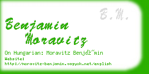 benjamin moravitz business card